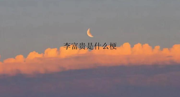 李富贵是什么梗