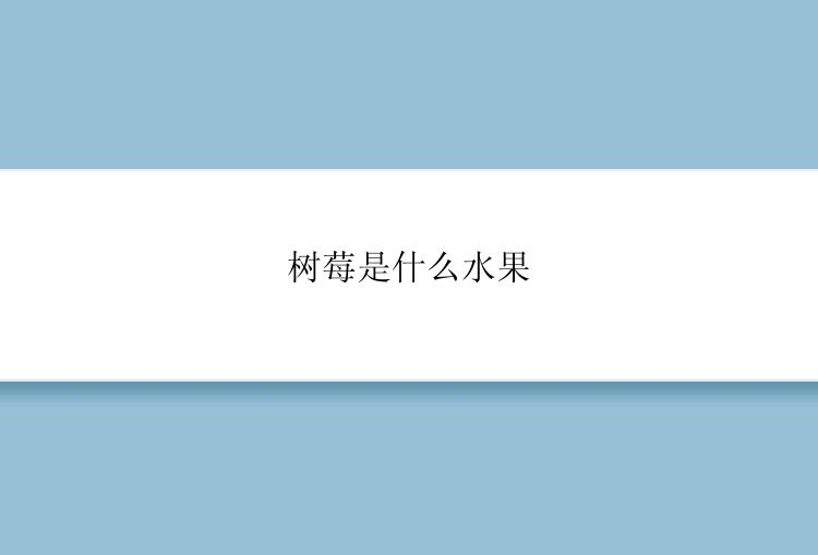 树莓是什么水果
