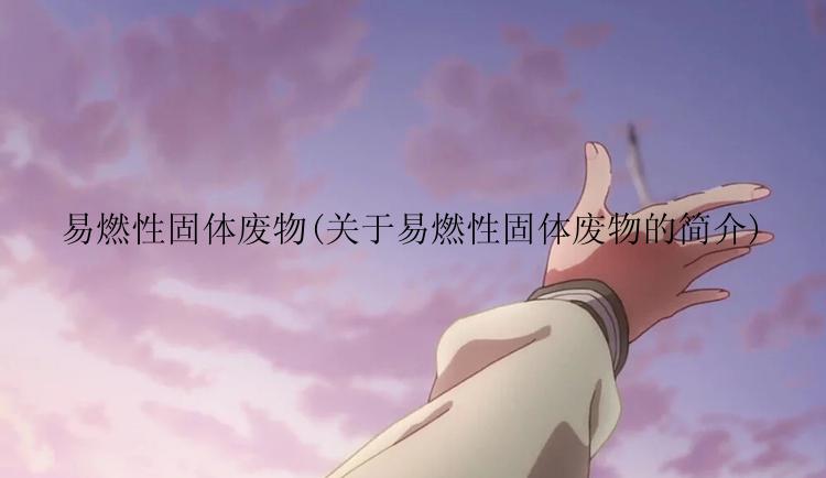 易燃性固体废物(关于易燃性固体废物的简介)