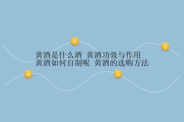黄酒是什么酒 黄酒功效与作用 黄酒如何自制呢 黄酒的选购方法