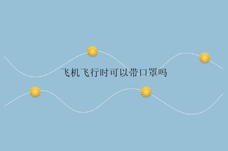 飞机飞行时可以带口罩吗