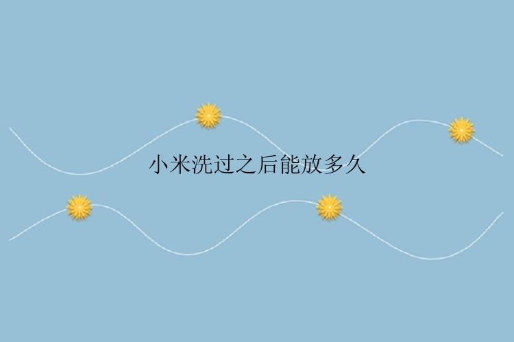 小米洗过之后能放多久