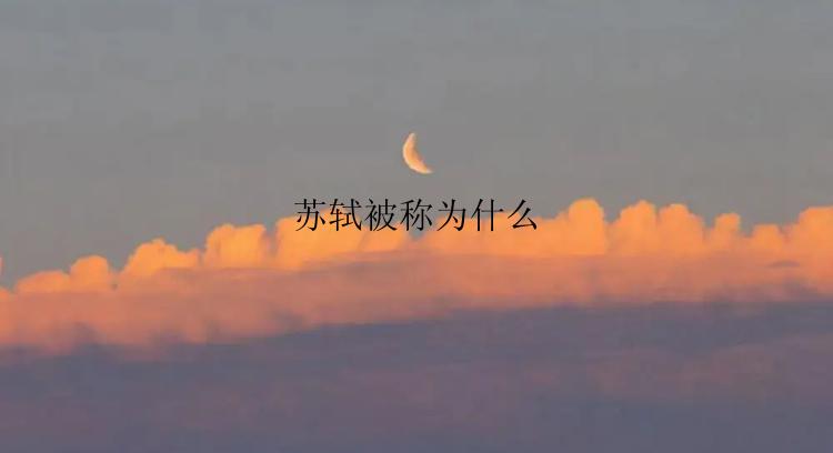 苏轼被称为什么