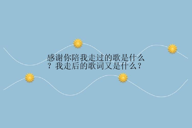 感谢你陪我走过的歌是什么？我走后的歌词又是什么？