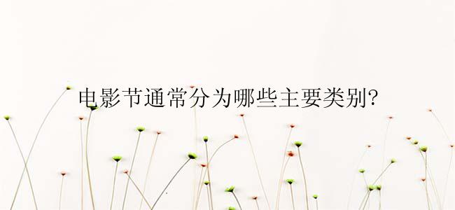 电影节通常分为哪些主要类别?