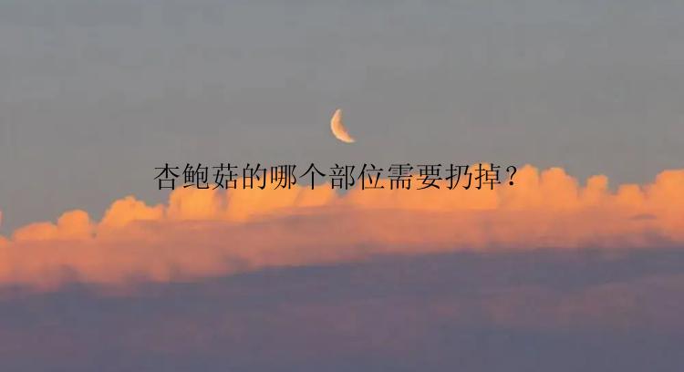 杏鲍菇的哪个部位需要扔掉？