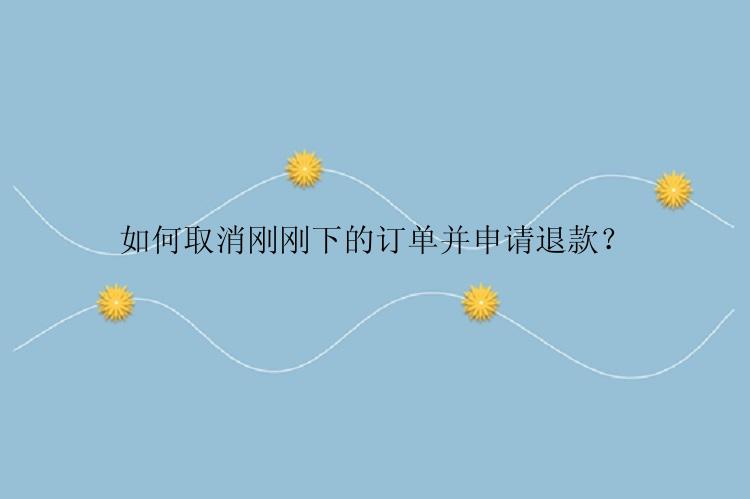 如何取消刚刚下的订单并申请退款？