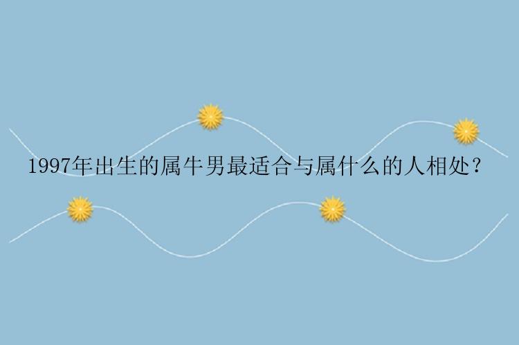 1997年出生的属牛男最适合与属什么的人相处？