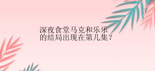 深夜食堂马克和乐乐的结局出现在第几集？