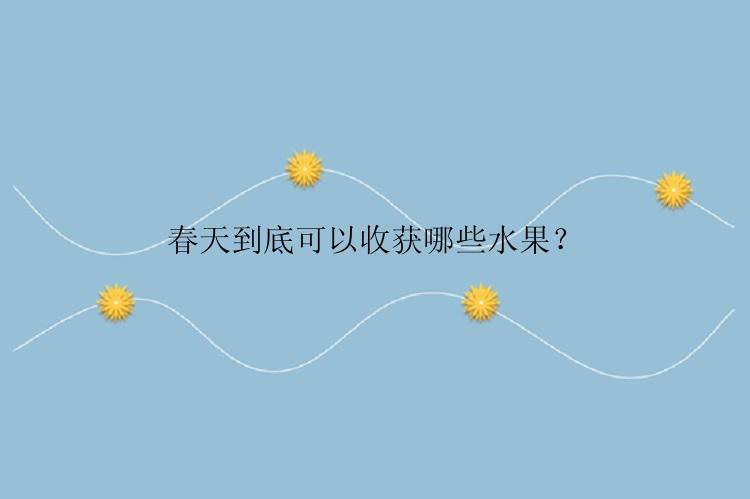 春天到底可以收获哪些水果？