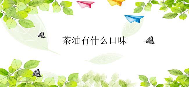 茶油有什么口味