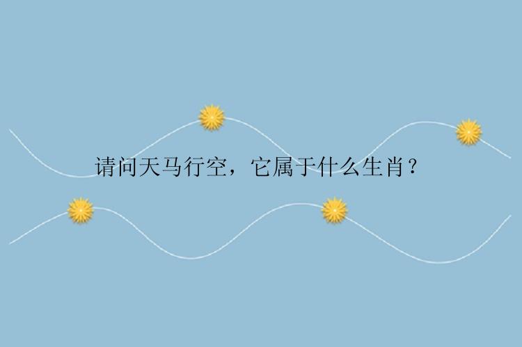请问天马行空，它属于什么生肖？