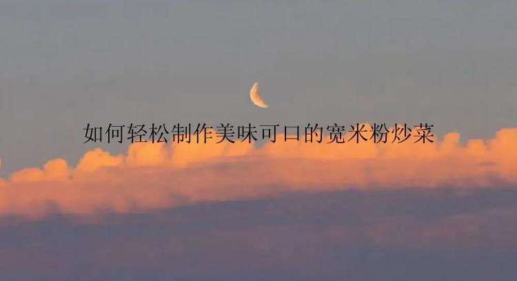 如何轻松制作美味可口的宽米粉炒菜
