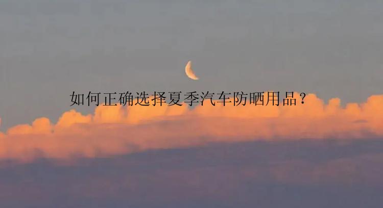 如何正确选择夏季汽车防晒用品？
