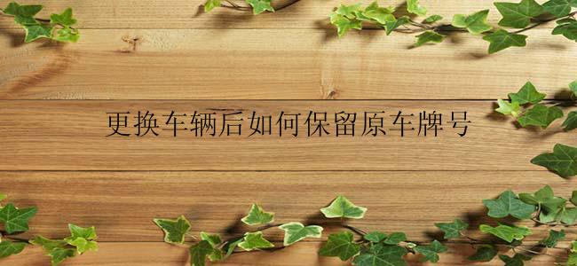 更换车辆后如何保留原车牌号
