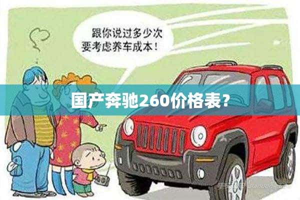 国产奔驰260价格表？