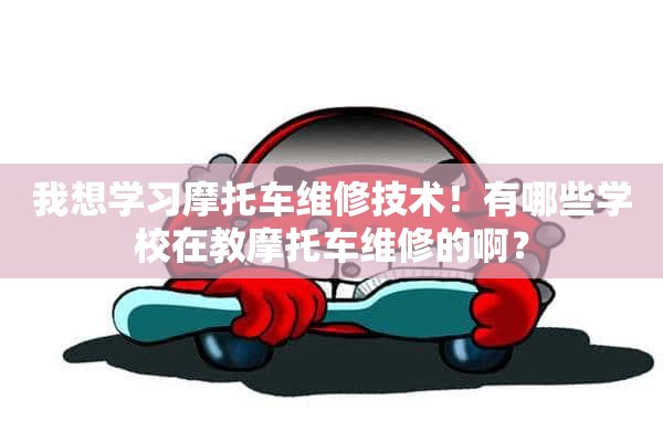 我想学习摩托车维修技术！有哪些学校在教摩托车维修的啊？