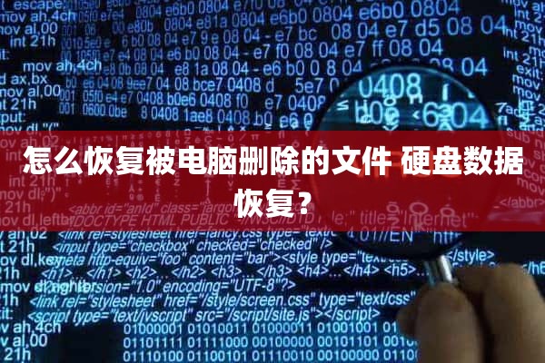 怎么恢复被电脑删除的文件 硬盘数据恢复？