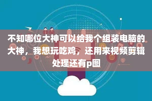 不知哪位大神可以给我个组装电脑的大神，我想玩吃鸡，还用来视频剪辑处理还有p图