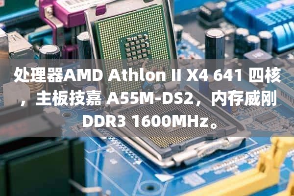 处理器AMD Athlon II X4 641 四核，主板技嘉 A55M-DS2，内存威刚 DDR3 1600MHz。