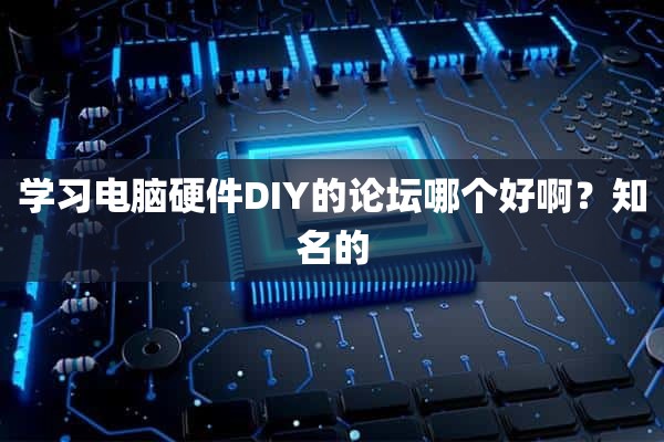 学习电脑硬件DIY的论坛哪个好啊？知名的