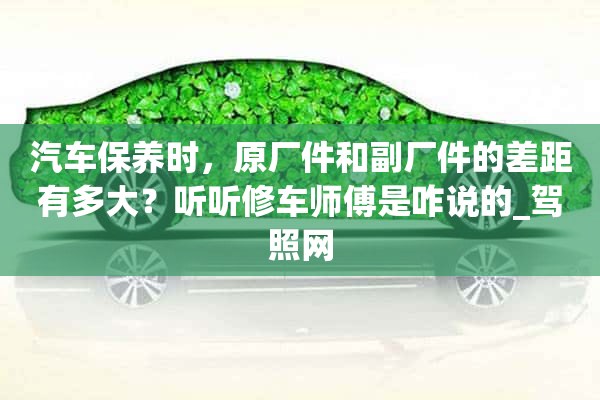 汽车保养时，原厂件和副厂件的差距有多大？听听修车师傅是咋说的_驾照网