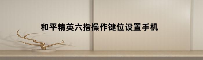 和平精英六指操作键位设置手机