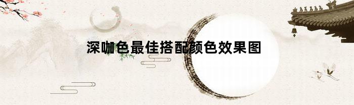 深咖色最佳搭配颜色效果图