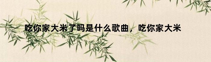 吃你家大米了吗是什么歌曲，吃你家大米了吗是什么歌词