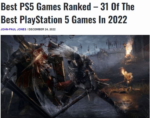 外媒盘点PS5优秀作品：《战神：诸神黄昏》排名第一
