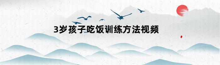 3岁孩子吃饭训练方法视频