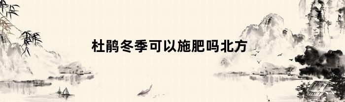 杜鹃冬季可以施肥吗北方