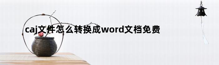 caj文件怎么转换成word文档免费