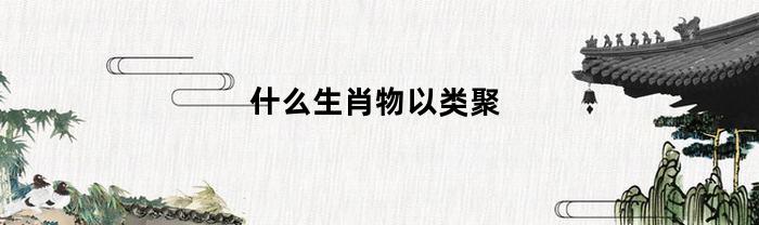 什么生肖物以类聚