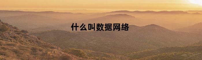 什么叫数据网络