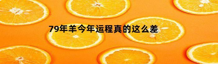 79年羊今年运程真的这么差