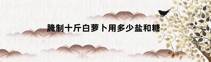 腌制十斤白萝卜用多少盐和糖