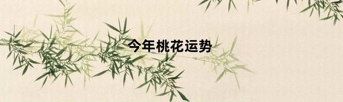 今年桃花运势