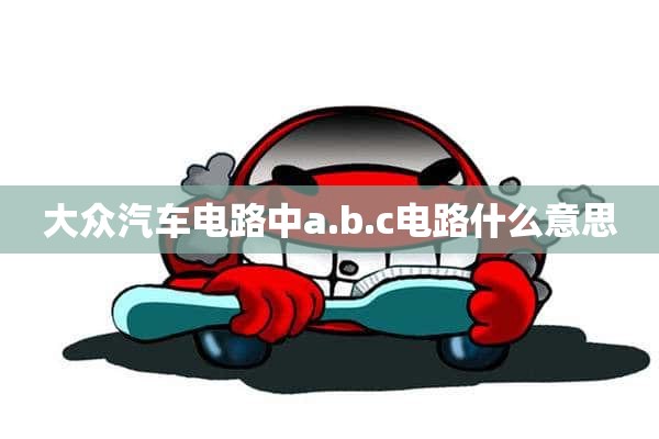 大众汽车电路中a.b.c电路什么意思