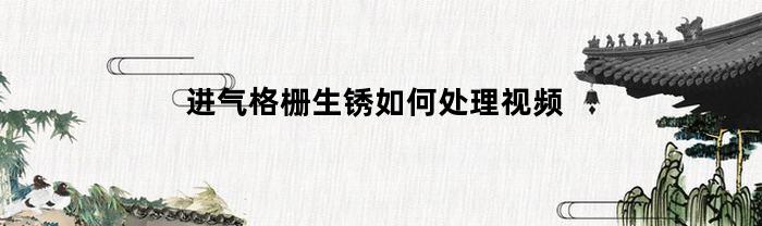 进气格栅生锈如何处理视频