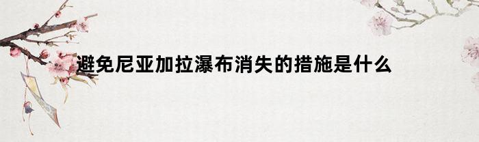 避免尼亚加拉瀑布消失的措施是什么