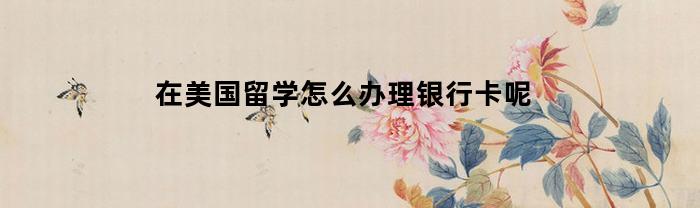 在美国留学怎么办理银行卡呢