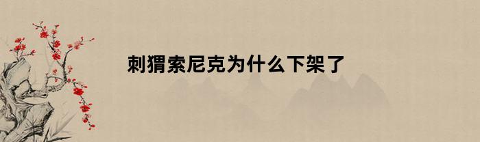 刺猬索尼克为什么下架了