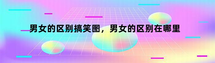 男女的区别搞笑图，男女的区别在哪里