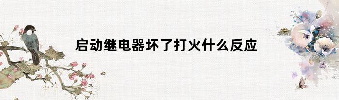 启动继电器坏了打火什么反应