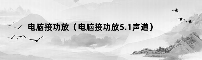 电脑连接功放：带有5.1声道输出的方案