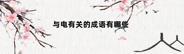 与电有关的成语有哪些