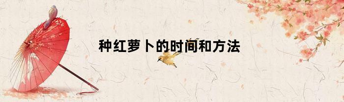 种红萝卜的时间和方法