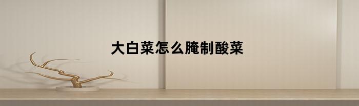 大白菜怎么腌制酸菜