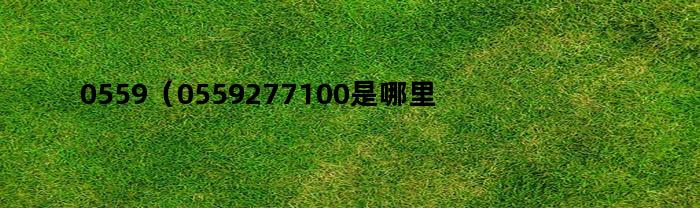 0559(0559277100是哪里电话号码)